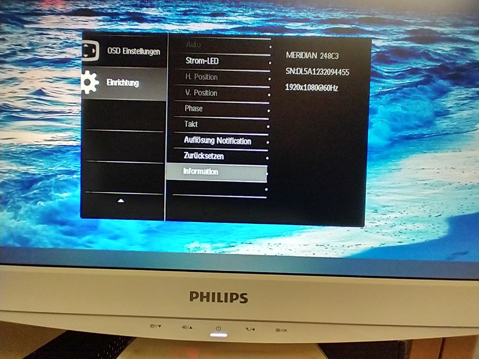 Philips Brilliance 248C C-Line 1080 Full HD Monitor weiss 2x HDMI in Koblenz