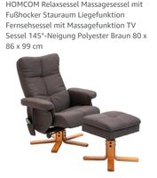 Relax Sessel mit Massagefunktion und Fußhocker, 6 Monate alt Hessen - Hattersheim am Main Vorschau