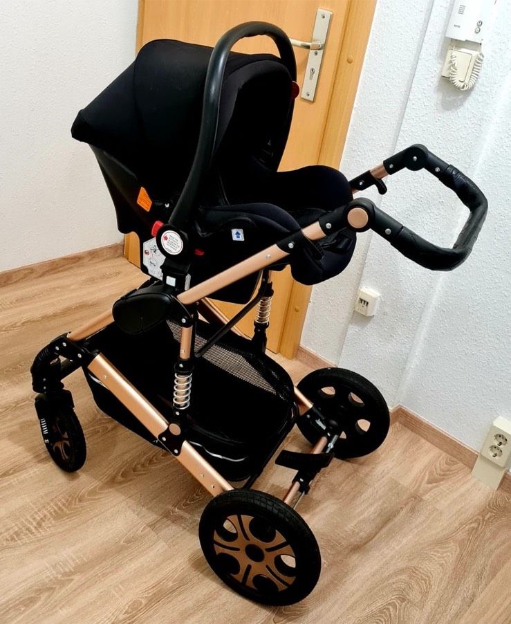 Kinderwagen in Schwarz/Rosé Gold in Dresden