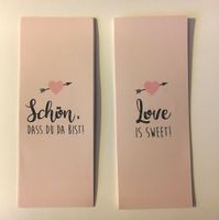 50xHochzeit Gastgeschenk Banderole Candybar Vintage Love is Sweet Kreis Ostholstein - Bad Schwartau Vorschau