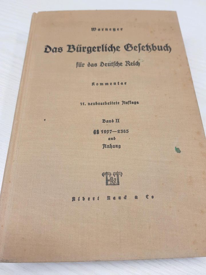 Antik! Das Bürgerliche Gesetzbuch für das Deutsche Reich in Ilsede