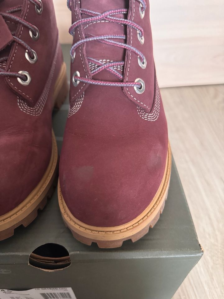 Timberland Boots Nubukleder Burgundy 37 in Bad Frankenhausen/Kyffhäuser