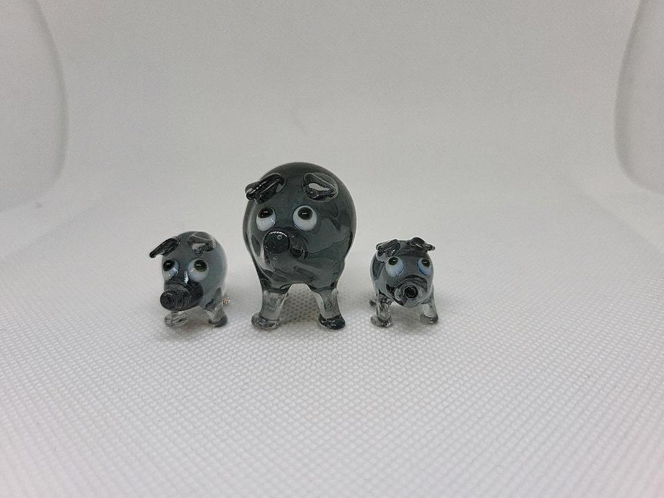 Schwein Glas Ferkel Familie Handarbeit Thüringen in Stuttgart