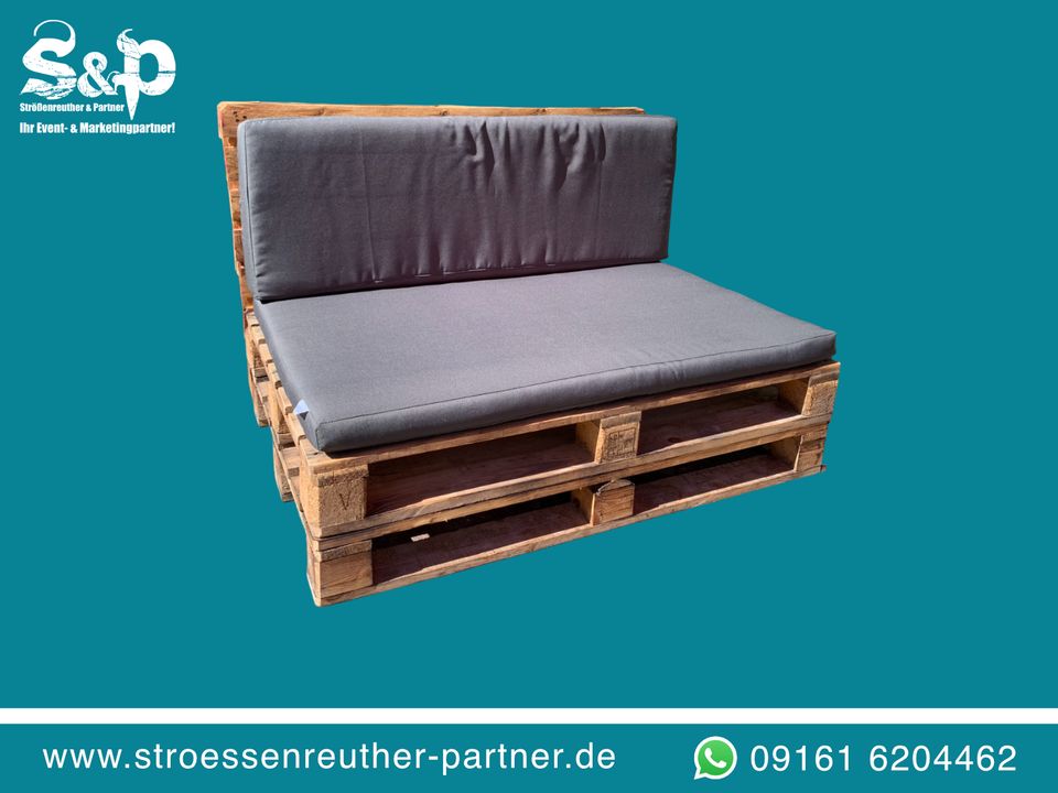 Paletten-Lounge Zweisitzer Mieten | Loungemöbel | Palettenmöbel in Neustadt an der Aisch