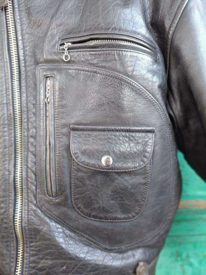 Büffelleder Bikerjacke wie Buco J24 D Perfecto  No Aero Leather in Düsseldorf