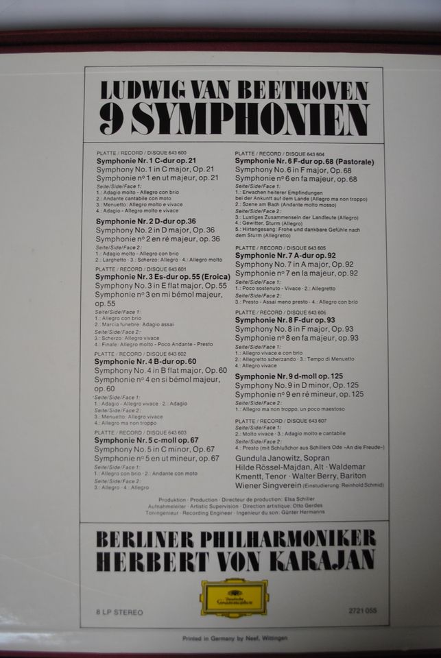 9 SYMPHONIEN Ludwig van Beethoven in Schömberg b. Württ