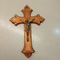religiöse sakrale Kunst alt Kreuz Wandkreuz Inri Kupfer Kruzifix Nordrhein-Westfalen - Moers Vorschau