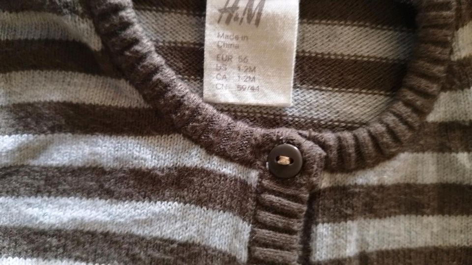 Weiche Babyjacke Gr. 50/56 von H&M in Eime