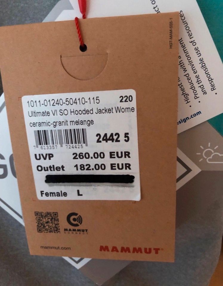 Mammut Ultimate VI So Hooded Jacke. Neu Gr. L( 40) in Schaafheim