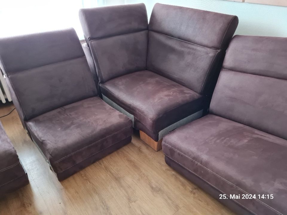 Couchgarnitur, Sofa Couch, Sitzgarnitur elektrisch und Sessel in Mönchengladbach