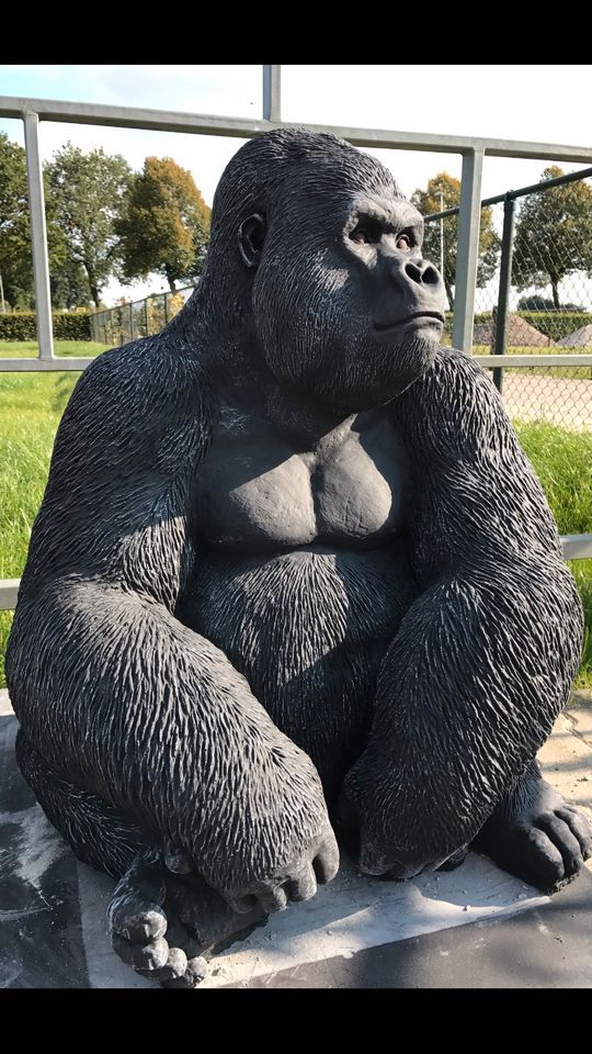 ‼️XL Gorilla 180kg Steinguss Affe Affen Berggorilla Orang Utan‼️ in Hamburg