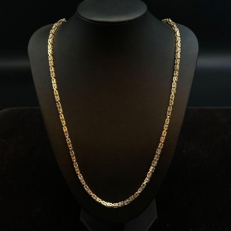 NEU Massive Königskette 585 Goldkette 14Kt Gelbgold 73cm Kantig in Thedinghausen