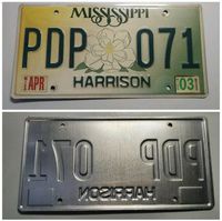 Nummern-/Blechschild Kennzeichen Amerika USA "Mississippi PDP071" Bayern - Piding Vorschau