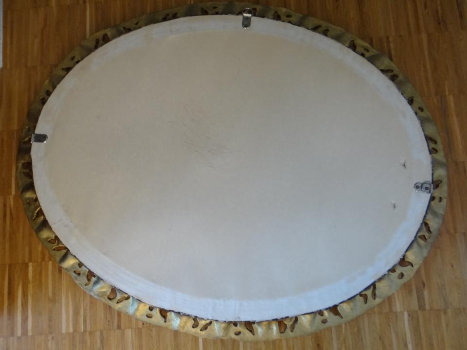 XXL schöner ovaler Wandspiegel Gold Barock Spiegel 98 x 78 in Langenargen