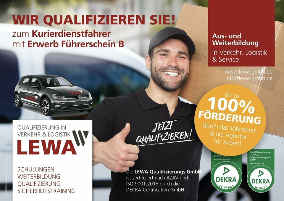 Service-/Kurierfahrer/-in werden - inkl. Führerscheinerwerb! [H] in Hannover