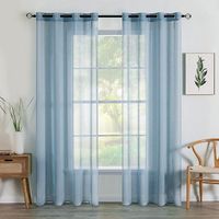 MIULEE 2er Set Sheer Voile Vorhang mit Ösen 140 X 225cm Blau Berlin - Reinickendorf Vorschau