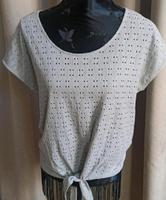 SHIRT Lochstickerei STREET ONE Grau Gr. 36 Knoten Detail T-Shirt Niedersachsen - Braunschweig Vorschau