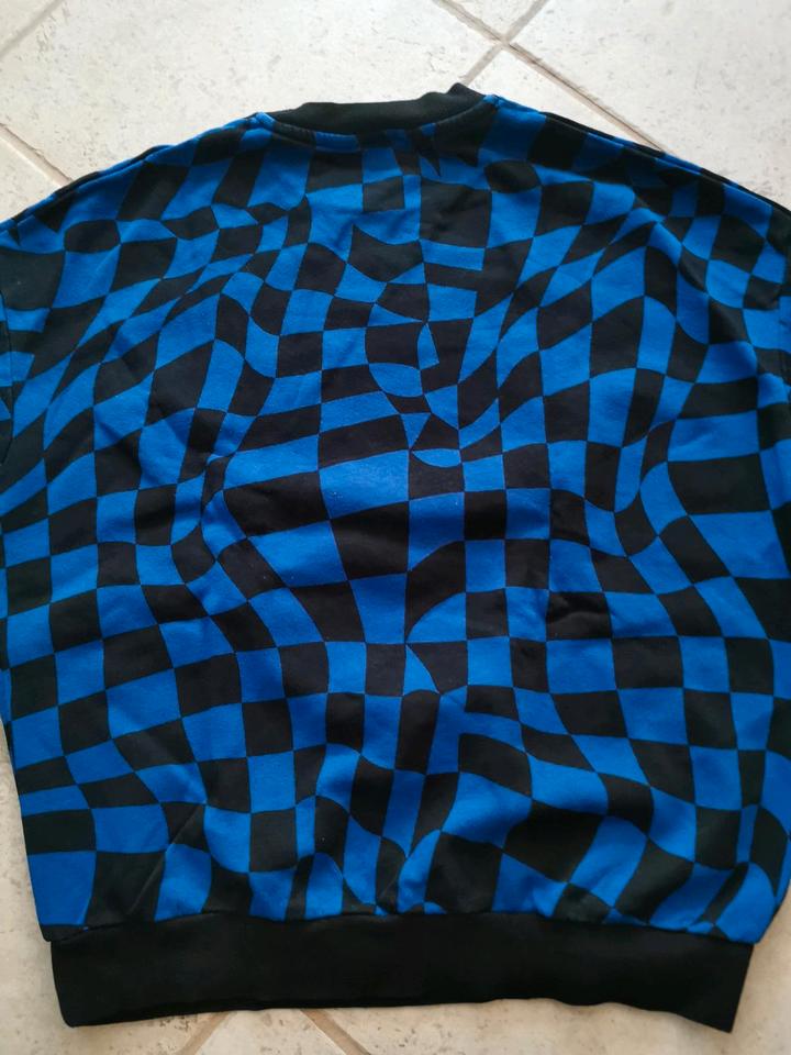 Sweatshirt Pulli H&M blau schwarz in Gr. 146 152 für 4,00€ in Frohburg