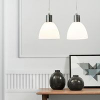 Nordlux Pendelleuchten Set Ray chrom opal 2xE14 63233033 Nordrhein-Westfalen - Recklinghausen Vorschau