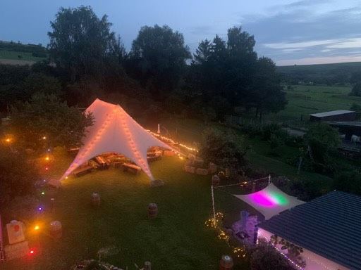 Sternzelt, Sternenzelt, Festzelt, Partyzelt, Startent, Hochzeit in Neunkirchen