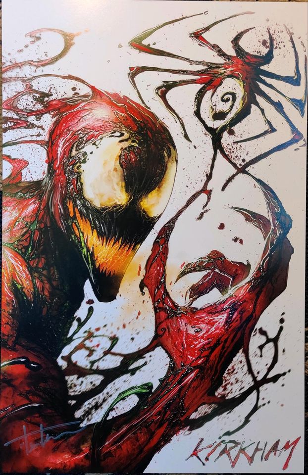 Carnage Tyler Kirkham Signiert Marvel Comic Poster in Bonn