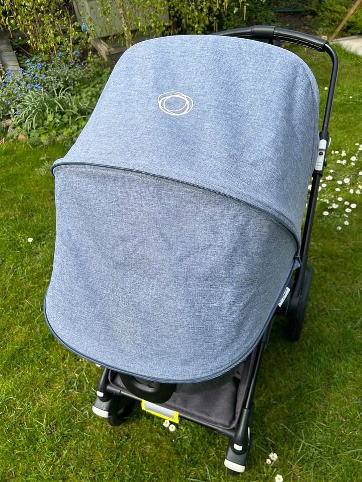 Bugaboo Sportsitzbezug & Verdeck in Melange Blue (Jeans) in Berlin