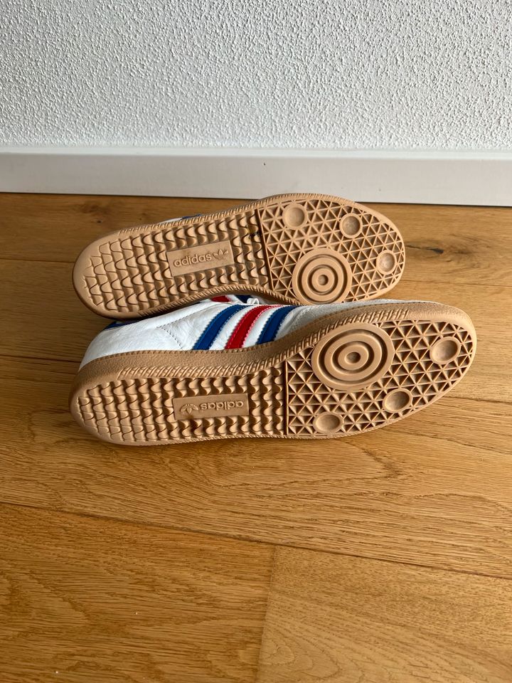 * Adidas Samba Herren Sneaker 45 1/3 weiß blau Retro Schuhe Top * in Kempten