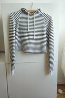 Weißer Hoddie mit schwarzen Streifen cropped XS 34 Bielefeld - Bielefeld (Innenstadt) Vorschau