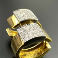 OHRRINGE BRILLANTEN GOLD BICOLOR 18K MIT 14,8g 0,75ct SEHR SCHÖNE OHRCLIPS - Versand kostenlos - Wir sind für Sie da lokal in 86830 Schwabmünchen oder online ARTHOME24 Bayern - Schwabmünchen Vorschau