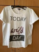 STREET ONE T-Shirt Gr. 38/M weiß Aufdruck, Pailletten -NEU- Hessen - Idstein Vorschau