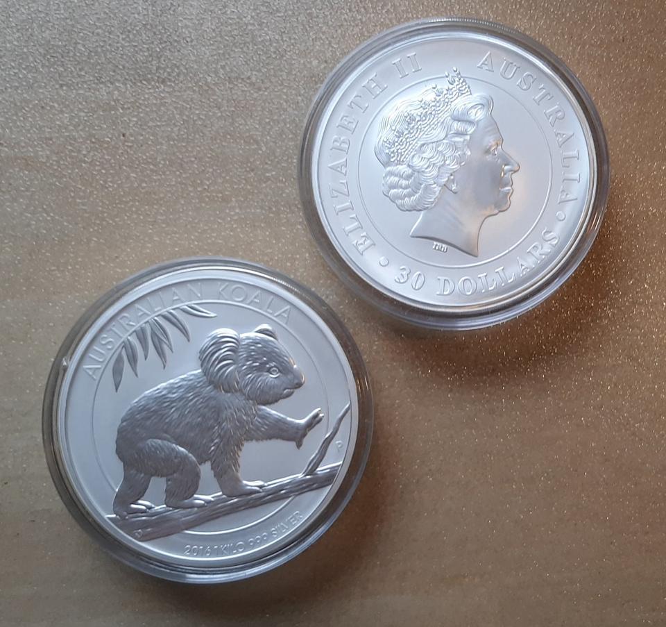 Silbermünze 1 kg von Perth Mint Serie Koala Neuzustand in Lauenburg