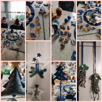 Konvolut Weihnachtsdekoration in blau/goldi Nordrhein-Westfalen - Bünde Vorschau