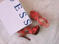 Guess Danten Plateau High Heel Sandalette mit Holzabsatz rot 39 Bayern - Windberg Vorschau