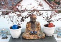 Schwerer Garten Terracotta Buddha 28 kg, ca. 53 cm restvergoldet Hessen - Baunatal Vorschau