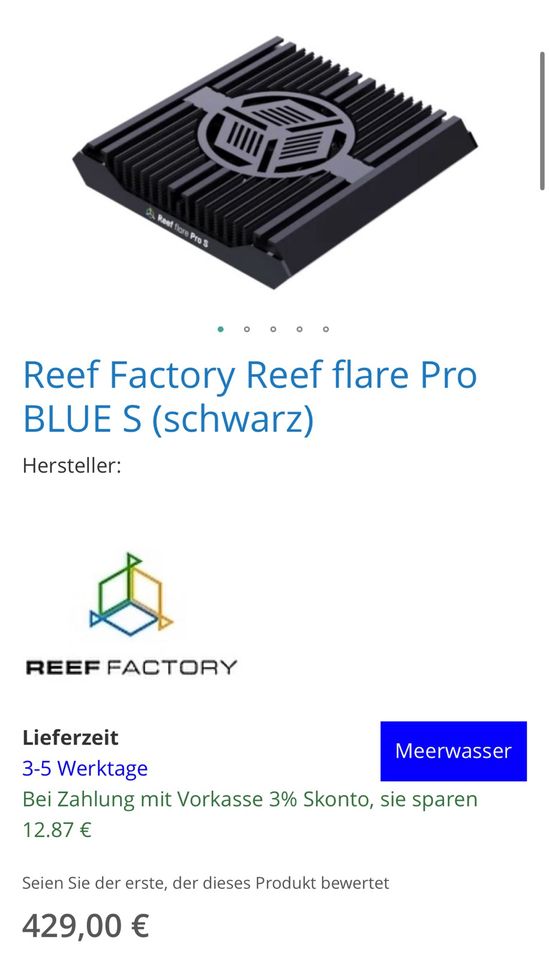 2x Reef Flare Pro S blue / Meerwasser LED in Worms