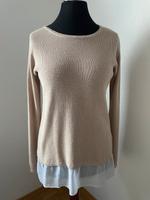 YESSICA Pullover Pulli beige Glitzer Gr.38/M mit Bluseneinsatz Hessen - Idstein Vorschau