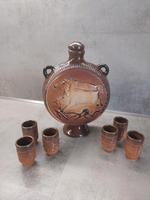 Keramik Karaffe mit Gläser aus DDR Zeiten Brandenburg - Temnitztal Vorschau