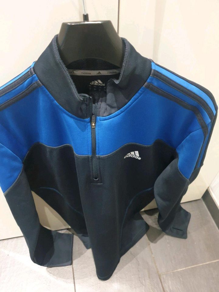 Adidas Fleecepullover,- Jacke, blau-grau, L in Haiger