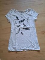 Tshirt Tom Tailor weiß Gr. 36 M  Shirt  mit Federn Bayern - Erlangen Vorschau