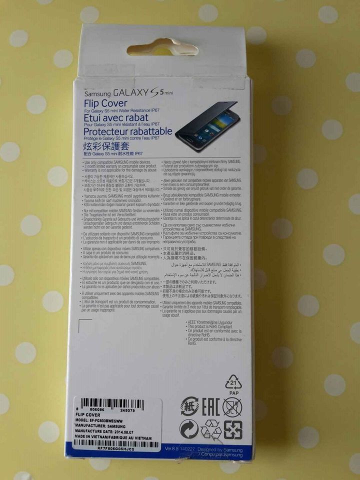 Original SAMSUNG Galaxy für S5 Mini Flip Cover EF-FG800 !! Neu !! in Siegen