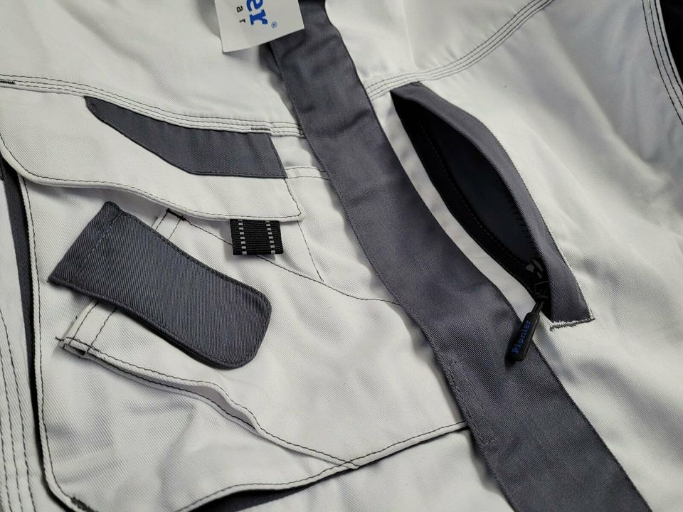 Neu Arbeitskleidung Arbeitsjacke Jacke Pionier weiß grau S - 3XL in Mörfelden-Walldorf