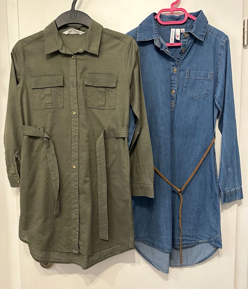 Kleid olivefarbig, H&M und Jeanskleid in Gütersloh