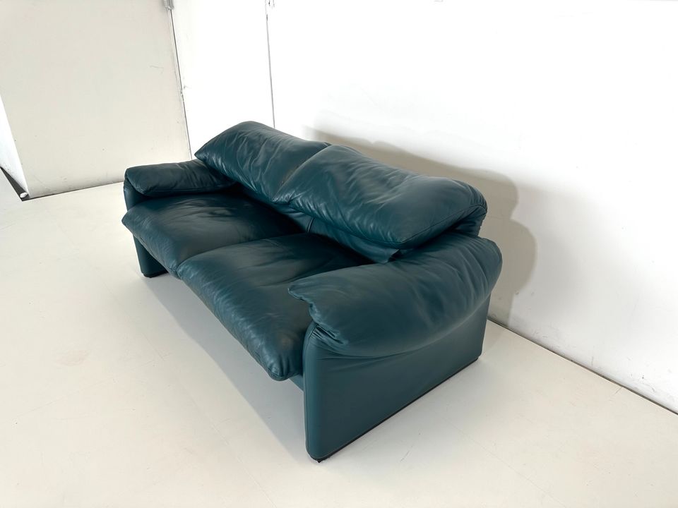 Cassina Maralunga Leder Sofa Couch DesIgner Sessel Stuhl in Höchst im Odenwald