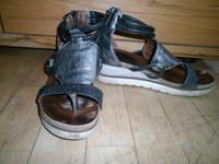 Mjus Airstep Sandale Flip Flop Zehentrenner schwarz silber 40 top Nordrhein-Westfalen - Krefeld Vorschau