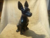 Dogge Dobermann naturalistische Figur Mid Century 1960 Baden-Württemberg - Sternenfels Vorschau