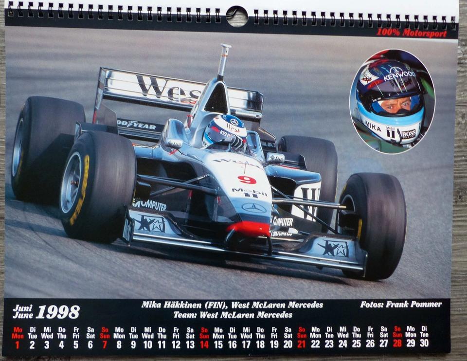 Formel 1, Kalender, 1998, 2003, Frank Pommer, Schumacher, Ferrari in Habichtswald