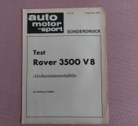 AMS Sonderdruck Test Rover 3500 V8 von R. Seiffert 1969 Rheinland-Pfalz - Kirchberg (Hunsrück) Vorschau