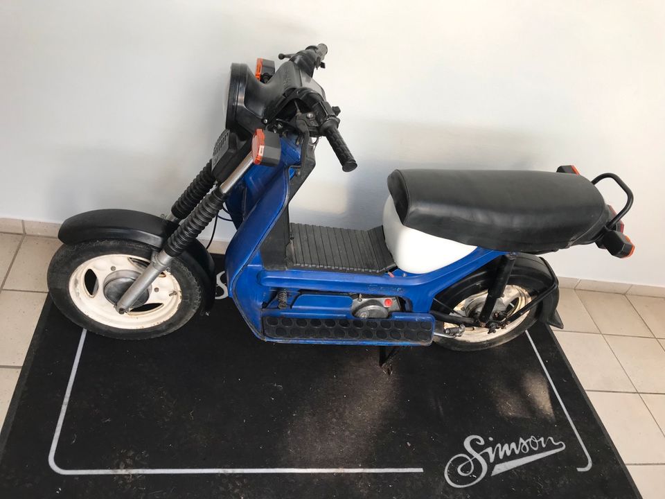 Simson SR50 1990 4 Gang M500 SR 50 Blau 60 km/h Papiere Versand * in Calbe (Saale)