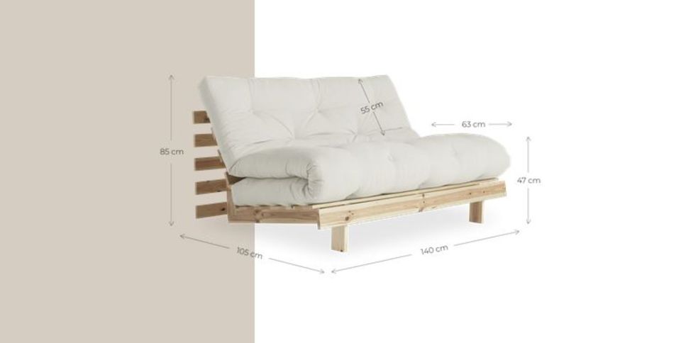 Couch Sofa Schlafsofa Klappsofa Roots grau / braun Muster in Witten