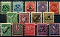 14 schöne Briefmarken D. Reich Dienst Inflation Bayern - Augsburg Vorschau